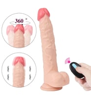 ETSMagaza Oynar Başlı Uzaktan Kumandalı Titreşimli Dildo 23 cm