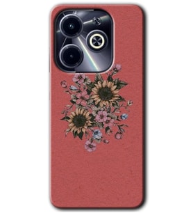 İnfinix Hot 40i Kılıf HD Desen Baskılı Kılıf - Retro Çiçek