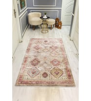 Eskitme Desen Dijital Baskı Kaymaz Taban Halı H1138