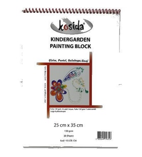 Ponart Kosida Kindergarden Block 25x35 130 gr. 15 Beyaz + 5 Renkli Sayfa