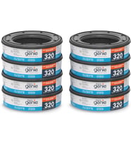 Essentials Yuvarlak Yedek 8'li Paket 2560'a Kadar Yenidoğan Bezi Tutar Kokusuz Sürekli Film İçerir Bebek Bezi Genie Komple ve İfade Kovaları ile Uyumlu
