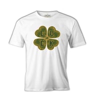 Four Leaf Luck Clover Beyaz Erkek Tshirt