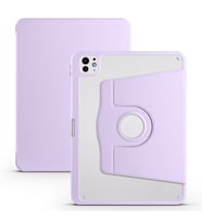 Apple iPad Pro 11 2024 Uyumlu Kılıf Zore Termik Kalem Bölmeli Dönebilen Standlı Kılıf (Lila)