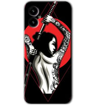Omix X5 Kılıf HD Desen Baskılı Arka Kapak - Samurai Girl