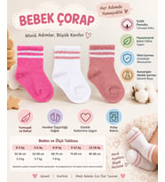 Assn Bebek Çorap USB2206 Rose ADET FİYATIDIR