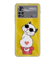 Xiaomi Poco X4 Pro Kamera Korumalı Kapak Coolcat Tasarımlı Şeffaf Kılıf
