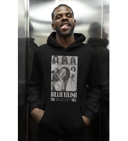 Billie Eilish Tasarım Baskılı Unisex Oversize Şarkıcı Hoodie