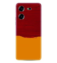 Tecno Pova 5 Kılıf Silikon Desen Özel Seri Sarı Kırmızı Boya 1708