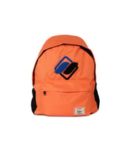 Icone Önü Nakışlı, Laptop Bölmeli Unisex Sırt Çantası, Okul Çantası, Back to School (Turuncu)