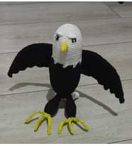 Kara Kartal Amigurumi Oyuncak
