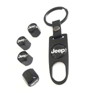 Jeep CJ Paslanmaz Çelik Sibop Kapağı ve Anahtarlık Seti