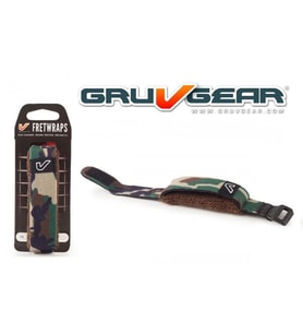 Gruv Gear FW-1PK-CMG-SM FretWrap Camo Yeşil (Small) Kamuflaj Desenli, 4 Telli Bas ve 6 Telli Gitar Uyumlu, Klavye Tel Susturucu