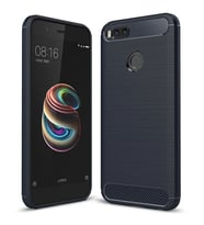 Xiaomi Mi 5x Dark Ultra Koruma Karbon Fiber Doku Silikon Kılıf-(5775) - LOHO6564-1078 (Lacivert)