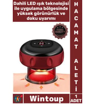 #Hacamat Portatif Geleneksel Tedavi Klinik Vakumlu Şarjlı Led Işıklı Masaj Selülit Hacamat Kupası