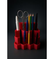 MYCRAFT3D Petek Tasarımlı Kalemlik Organizer  Çok Bölmeli Masa Üstü Düzenleyici  Ofis & Çalışma Masası Aksesuarı