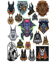 Anubis Sticker Set-4 13 Parça Telefon, Tablet, Defter, Laptop Sticker