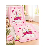 Fashion Vizon Minik Peluş Ayıcık Ve Müslin Ağız Bezi Hediyeli Bebek Battani