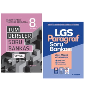 TUDEM YAYINLARI 8.SINIF LGS BECERİ TÜM DERSLER SAYISAL SORU BANKASI - PARAGRAF SORU BANKASI