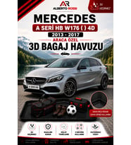 Mercedes A Seri HB W176 ( ) 4D 2013 - 2017 Araca Özel 3D Bagaj Havuzu