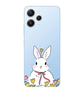 Xiaomi Redmi 12 Uyumlu Uyumlu Tavşan Tasarımlı Şeffaf Telefon Kılıfı