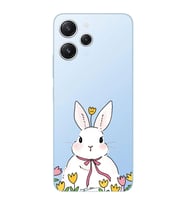 Xiaomi Redmi 12 Uyumlu Uyumlu Tavşan Tasarımlı Şeffaf Telefon Kılıfı