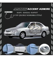 Hyunda Accent Admire Oto Araç Kapı Koruma Fitili 5metre Parlak Gri Renk