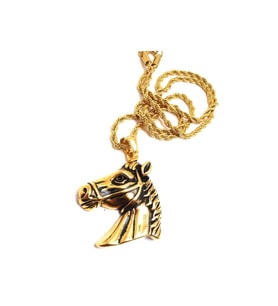 At Başı Horse Unisex Kolye Zincir - Sevgiliye - Eşe- Babaya - Arkadaşa Kolye