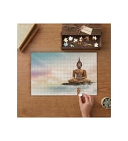 Buddha - Budizm Tasarımı 240 parça Ahşap Puzzle Ahşap Kutuda MP08535