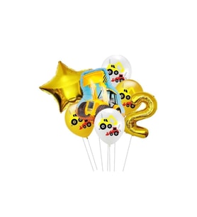 Iş Makina Fiğürlü 2 Yaş Balon Seti