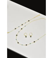 925 Ayar Gümüş Gold Kaplama Van Cleef Set