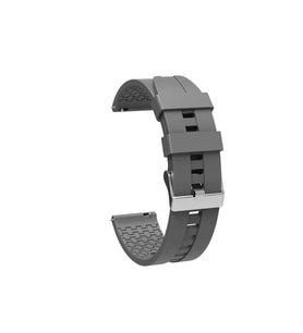 Huawei GT2 42mm 20mm Uyumlu Kordon Silikon Yumuşak Esnek Sportif KRD-23 Kayış (Gri)