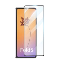 Galaxy Z Fold 5 Kenarları Ekstra Korumalı Tam Kaplayan Cam Ekran Koruyucu (Siyah)
