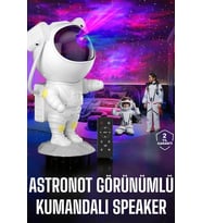 Çocuklara Özel Projeksiyon Astronot Lamba Speaker Sevimli