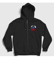 Presmono Unisex Siyah Russia Ufc Khabib Nurmagomedov Fermuarlı Kapüşonlu Sweatshirt 316053tt