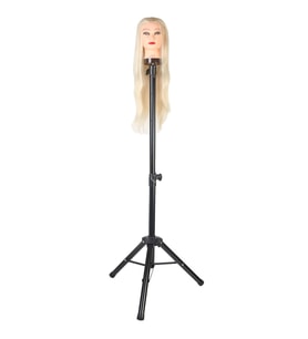 Kuaför Eğitim Mankeni İçin Metal Tripod / Siyah + Taşıma Çantası