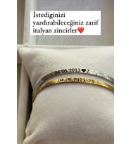 Kişiselleştirilebilir çift bileklik (2 adet) (Gold)