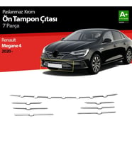 Renault Megane Uyumlu 4 Krom Ön Tampon Çıtası 7 Parça. 2020 Üzeri