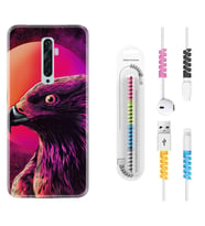 Oppo Reno 2Z 4 Lite 4 Pro 5 6 7 A31 Kılıf Kablo Koruma Spiral Silikon Red Eagle 1752
