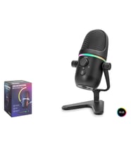 Profesyonel Çift Modlu Rgb Mikrofon 192 Khz / 24 Bit Type-C - Siyah ME5