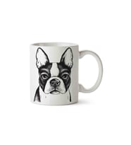 Boston Terrier French Bulldog Puppy Porselen Kupa Bardak