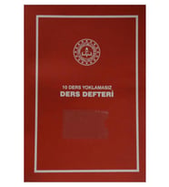 Ders Defteri 10 Dersli Yoklamasız Lise Kırmızı Plastik Kapak
