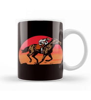 Horse Riding Racing Equestrian Sport Saddle Rider Horses Fan Kupa Bardak Porselen