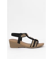 Guja 25Y145-4 Kadın Dolgu Topuk Sandalet Siyah