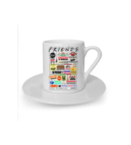 Friends Baskılı Beyaz Türk Kahvesi Fincanı