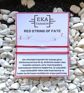 RED STRING OF FATE ÇİFT BİLEKLİĞİ KIRMIZI ÇİFT