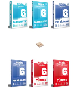 Benim Hocam 6. Sınıf Matematik Fen Türkçe Fasikülüm ve Soru Bankam 6lı Set + Telefon Standı