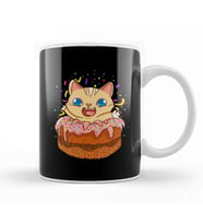 Birthday Cake Cat Surprise Kitty Kupa Bardak Porselen