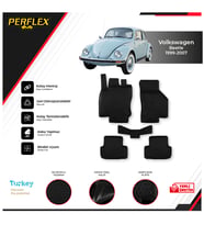 Volkswagen Beetle 1999-2007 3D Havuzlu Paspas (Siyah - Beyaz)