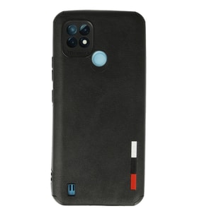 Durukar® Realme C21 Kılıf Loop Deri Silikon - Siyah