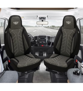 PLKT Serisi Peugeot Rifter 2018 ve Sonrası  ile Uyumlu Pilot Oto Koltuk Kılıfı, Antrasit Siyah